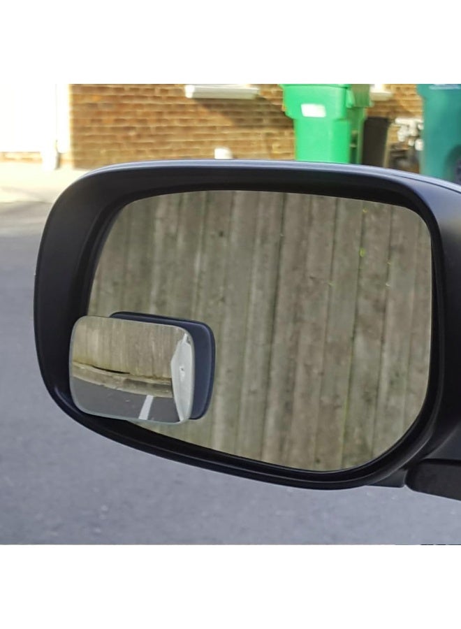 Blind Spot Mirror Rectangular, HD Glass Frameless Stick on Adjustabe Convex Wide Angle Rear View Blind Spot Car Mirror for Car Blind Spot, Pack of 4 - Image 5